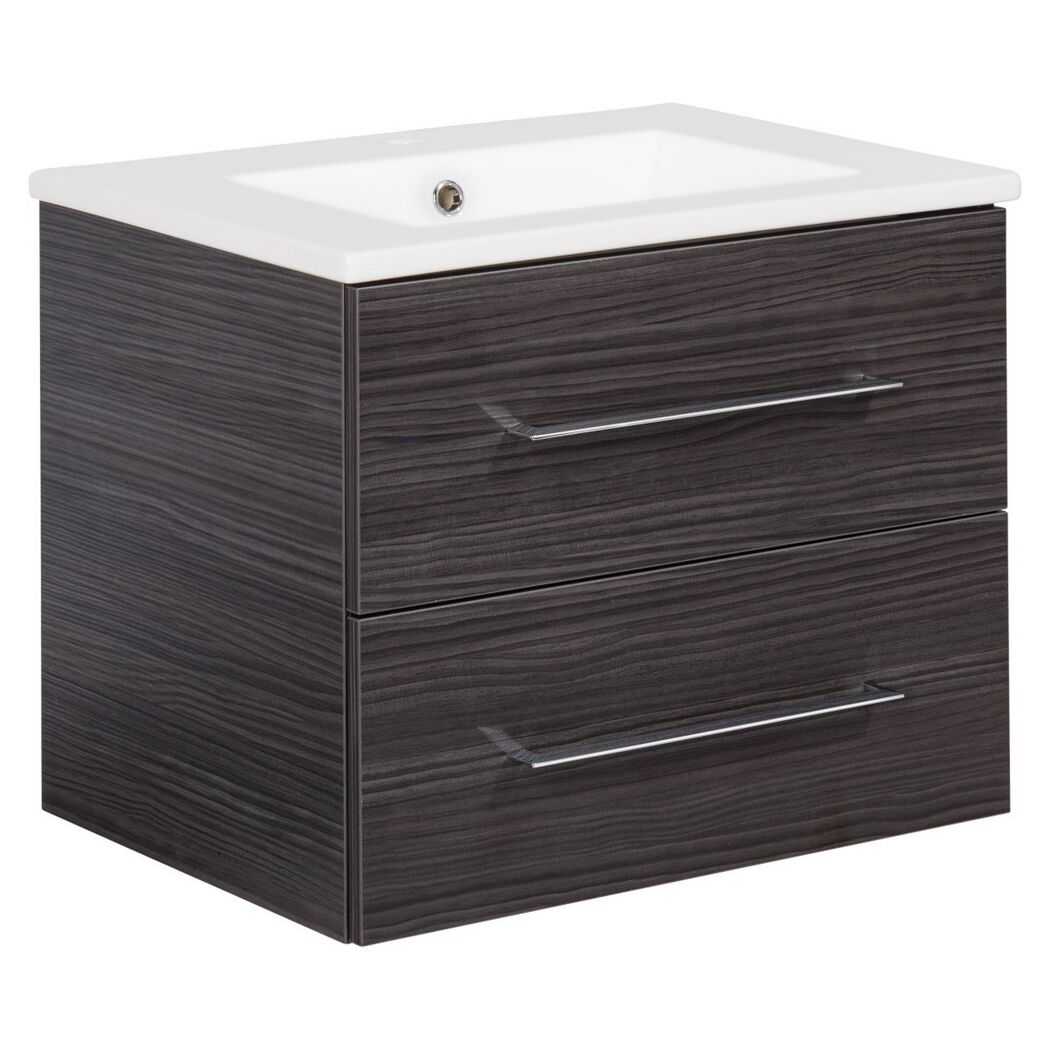 Waschbecken mit Unterschrank 'B.Perfekt' anthrazit 62 x 51 x 48 cm
