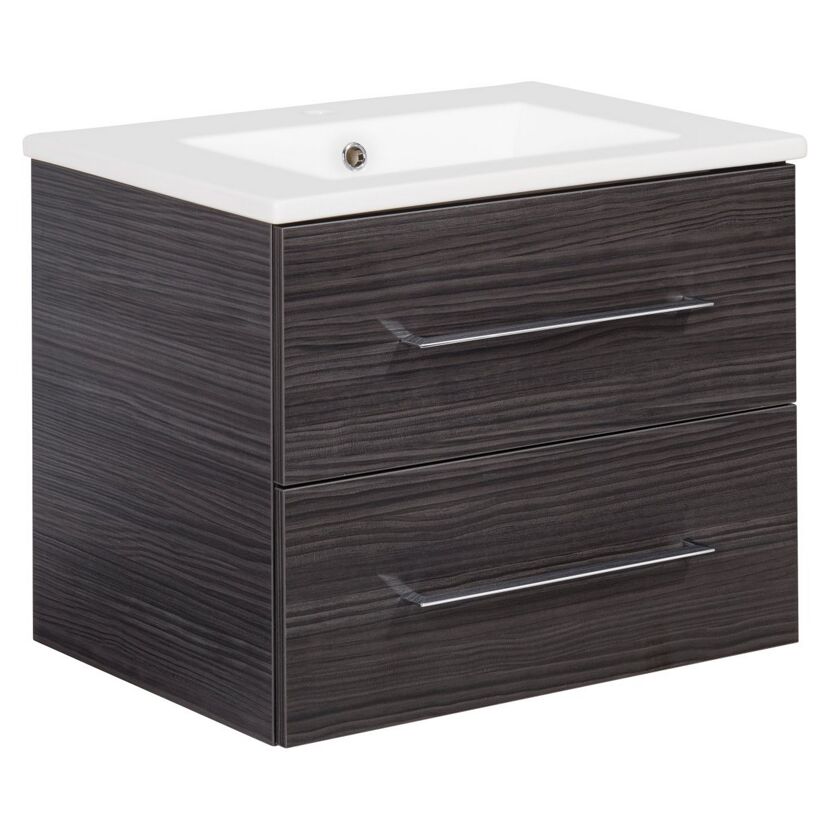 Waschbecken mit Unterschrank 'B.Perfekt' anthrazit 62 x 51 x 48 cm