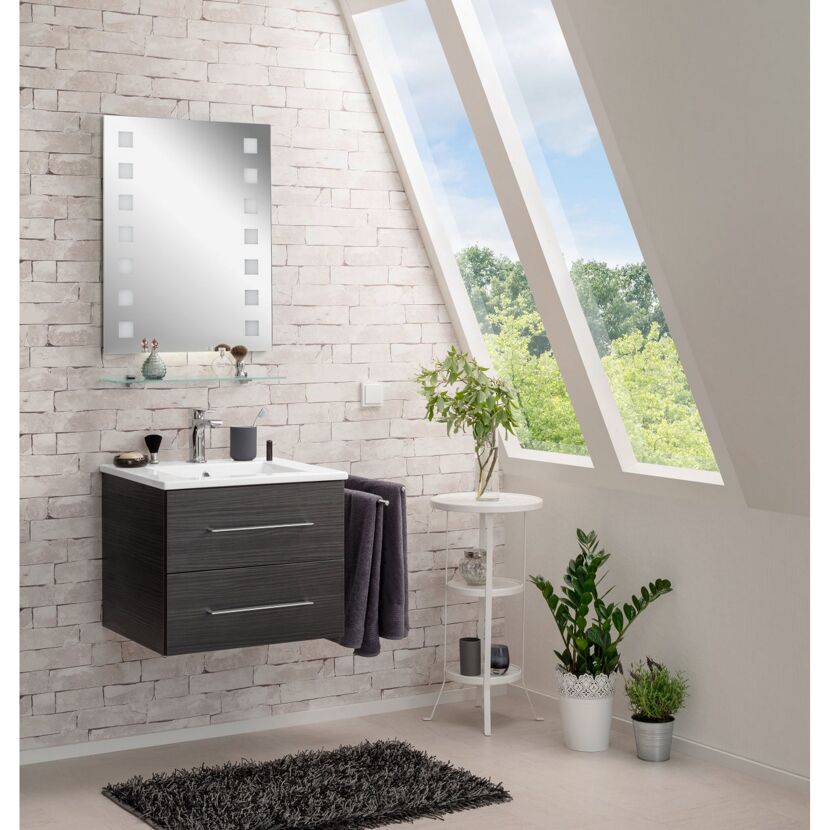Waschbecken mit Unterschrank 'B.Perfekt' anthrazit 62 x 51 x 48 cm