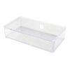 Leerer, durchsichtiger Organizer mit Schublade