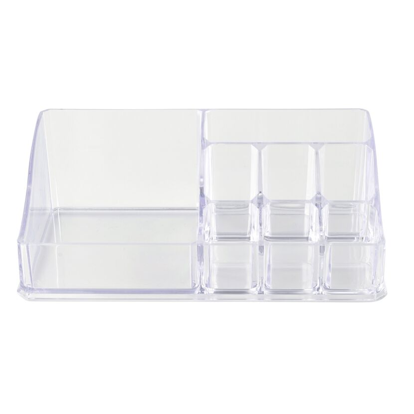 Leerer transparenter Make-up-Organizer
