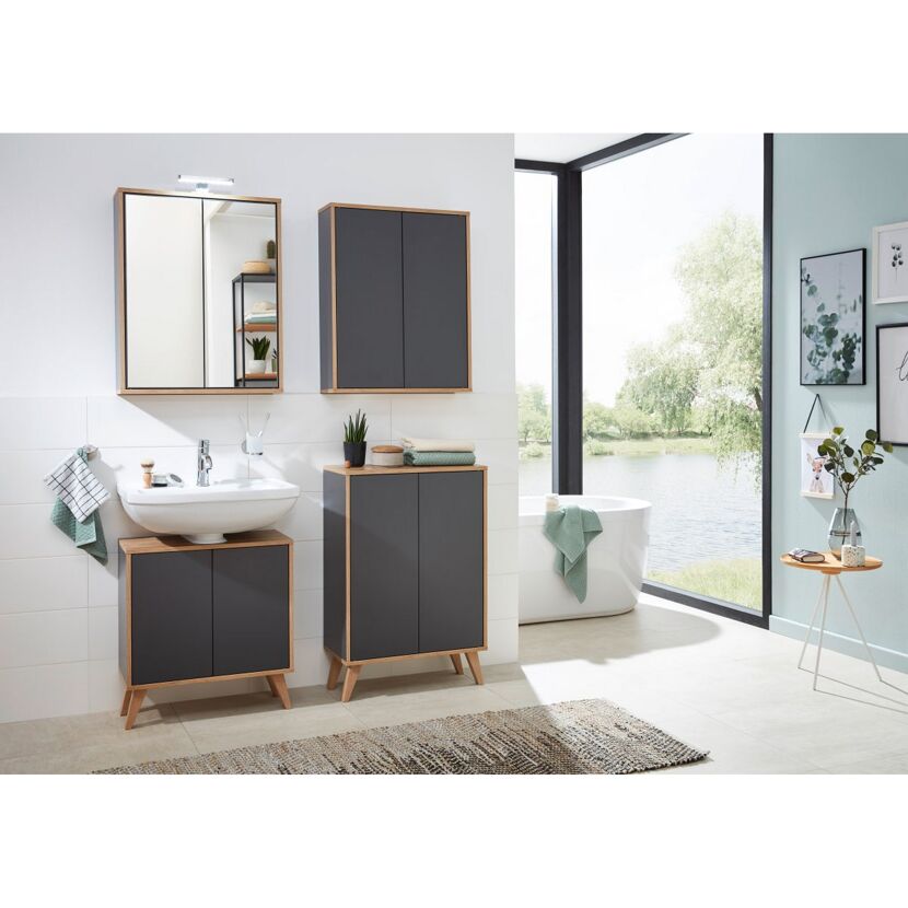 Hängeschrank 'Finn' anthrazit matt 60 x 75 x 20,5 cm