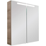 LED-Spiegelschrank 'A-Vero' braun 70 x 79,5 x 15,7 cm