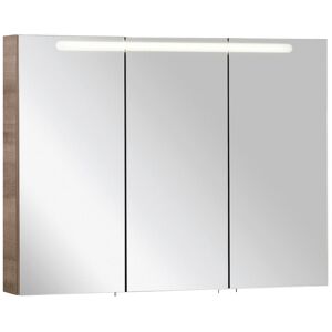 LED-Spiegelschrank 'A-Vero' braun 105 x 79,5 x 15,7 cm
