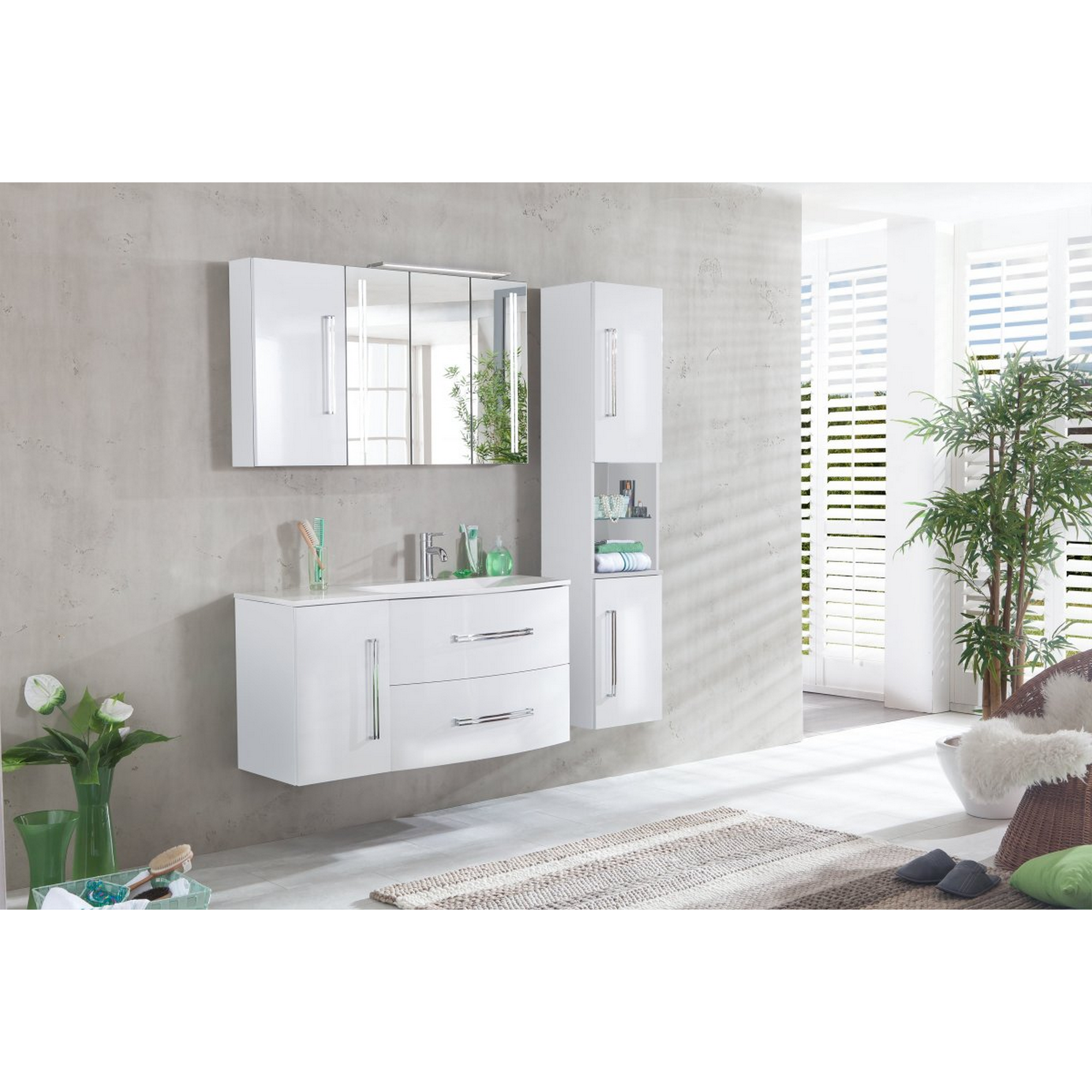 Waschtisch-Unterbau 'Lugano' weiß 35 x 57,5 x 39,5 cm + product picture