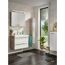 Waschbecken eckig 'Luxor' Gussmarmor weiß 80 x 14,5 x 48,5 cm