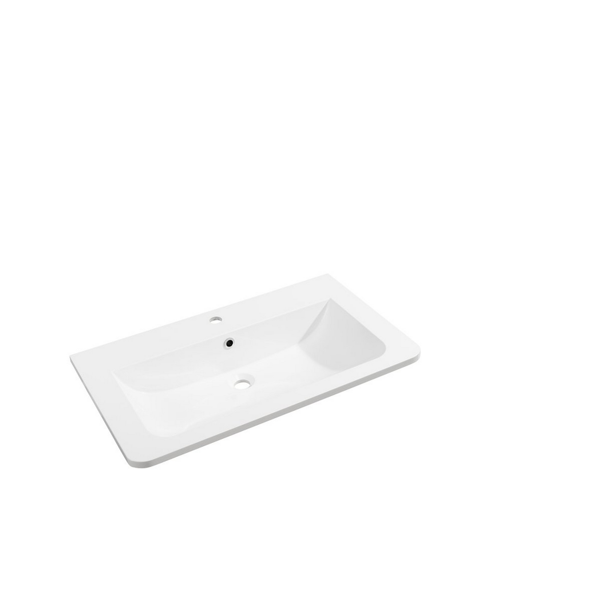 Aufsatzwaschtisch 'Luxor' Gussmarmor weiß 80 x 14,5 x 48,5 cm + product picture
