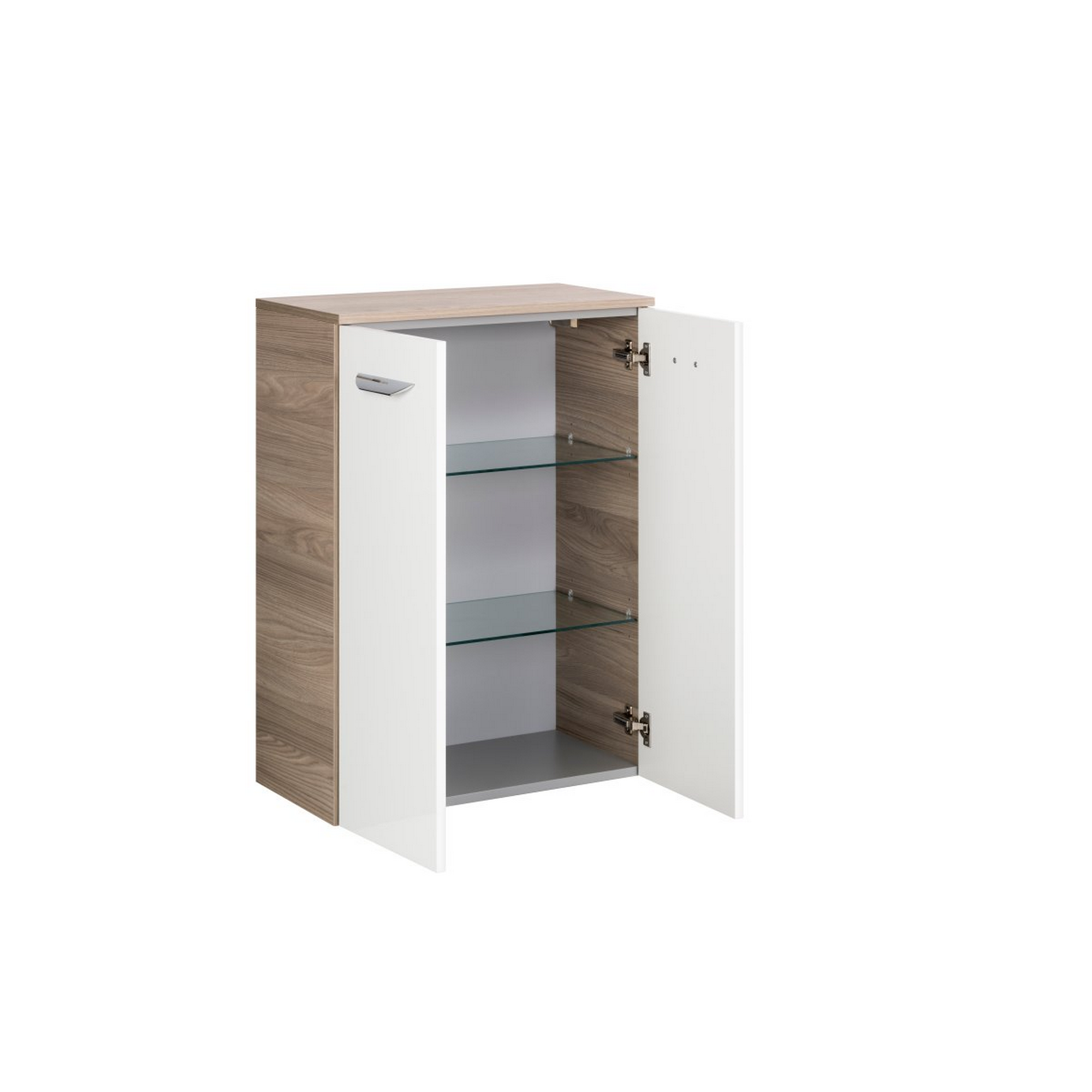 Doppelmidischrank 'Luxor' midi, steinesche, weiß 60,5 x 82,5 x 32 cm + product picture