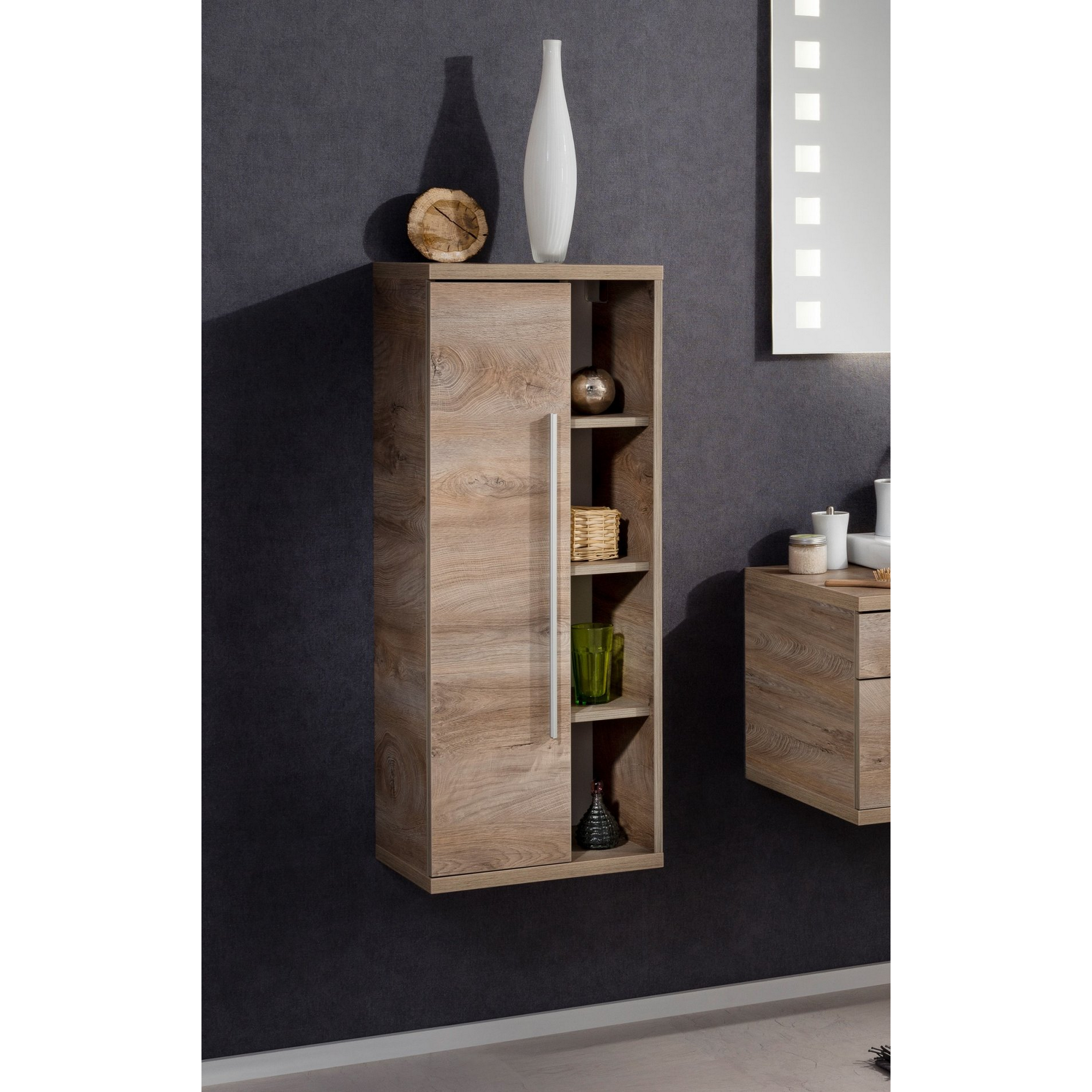 Fach-Midischrank 'Stanford' links, Nature Oak 42 x 106 x 32 cm + product picture