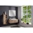 Midischrank 'Stanford' braun furniert 42 x 106 x 32 cm links