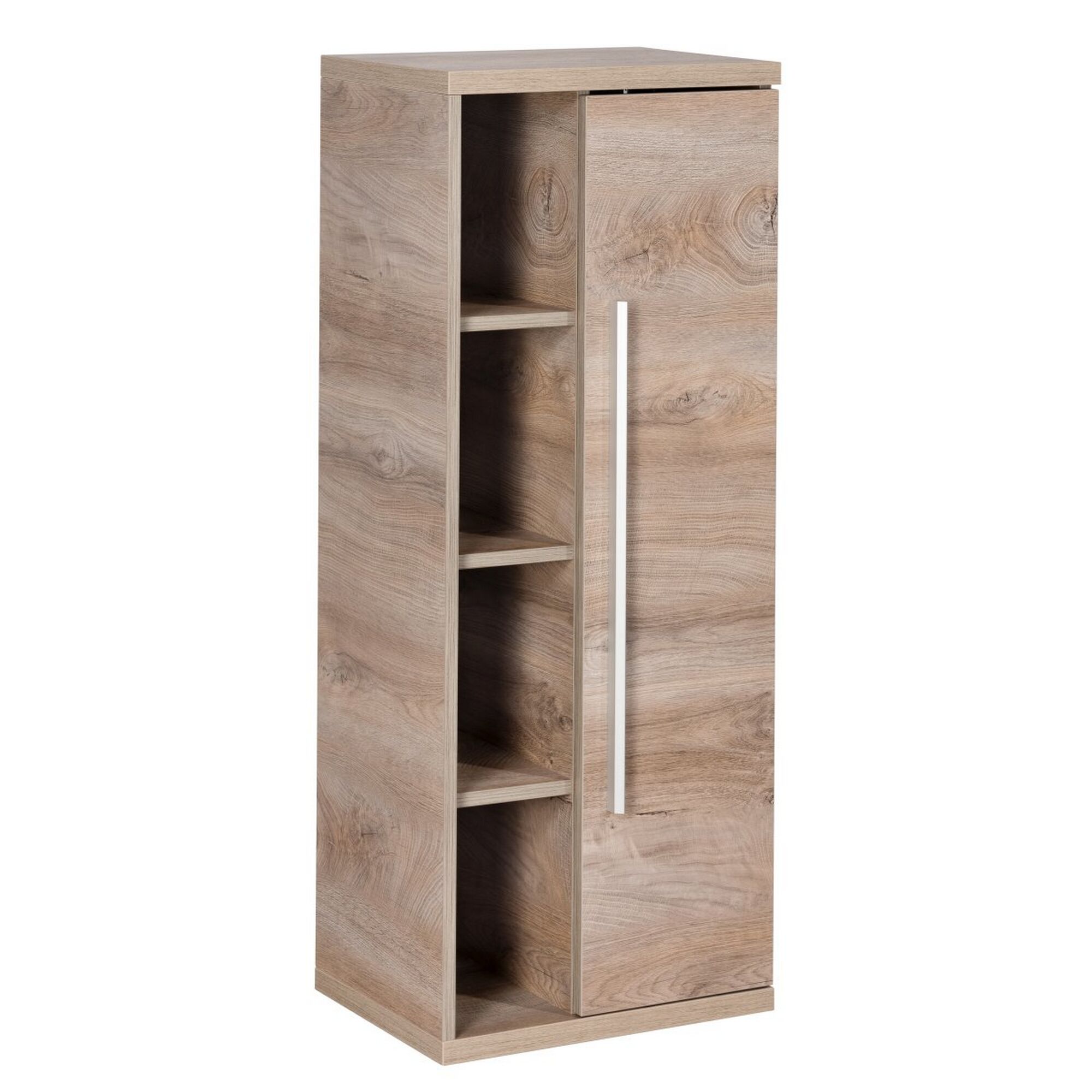 Holzregal STANFORD F-MIDI mit offener Ablage und Tür