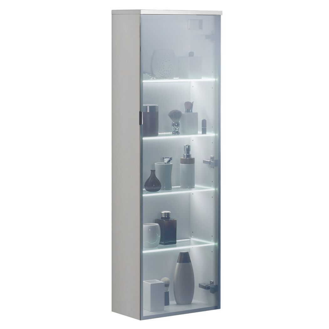 Badezimmerschrank mit beleuchteten Glasböden