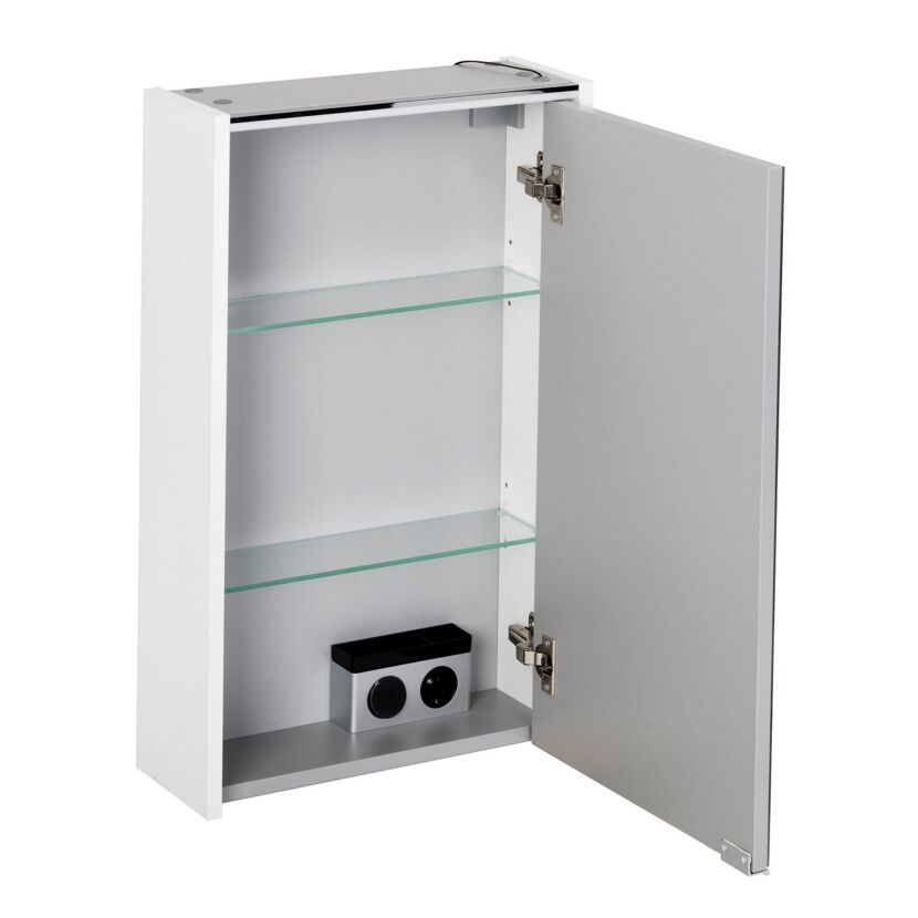 LED-Spiegelschrank 'Denver' weiß 60 x 68,5 x 16 cm
