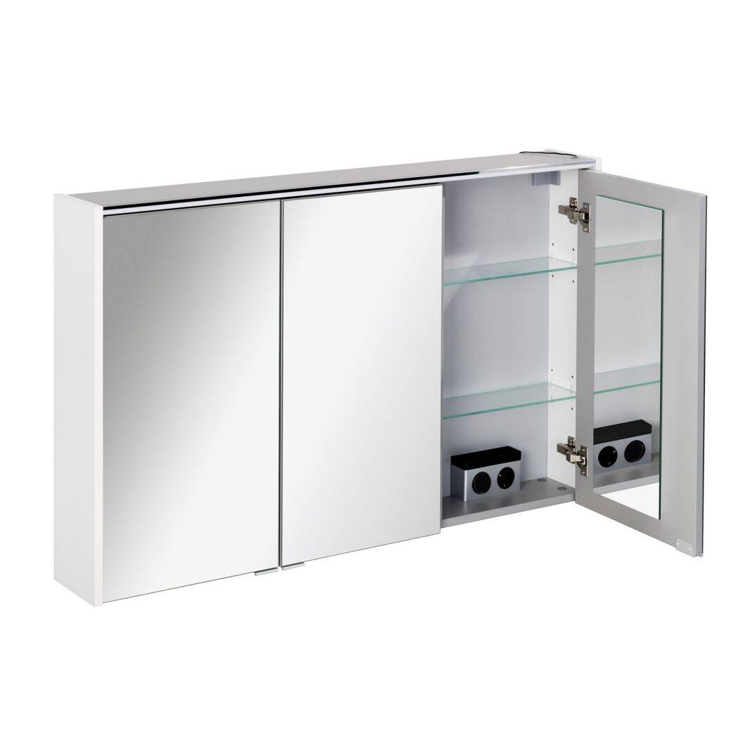 LED-Spiegelschrank 'Denver' weiß 110 x 68,5 x 16 cm