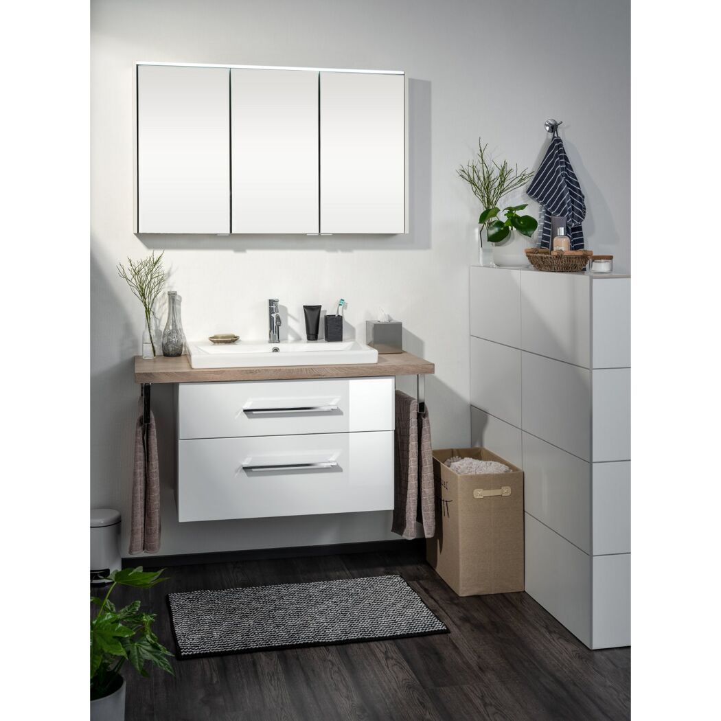 LED-Spiegelschrank 'Denver' weiß 110 x 68,5 x 16 cm