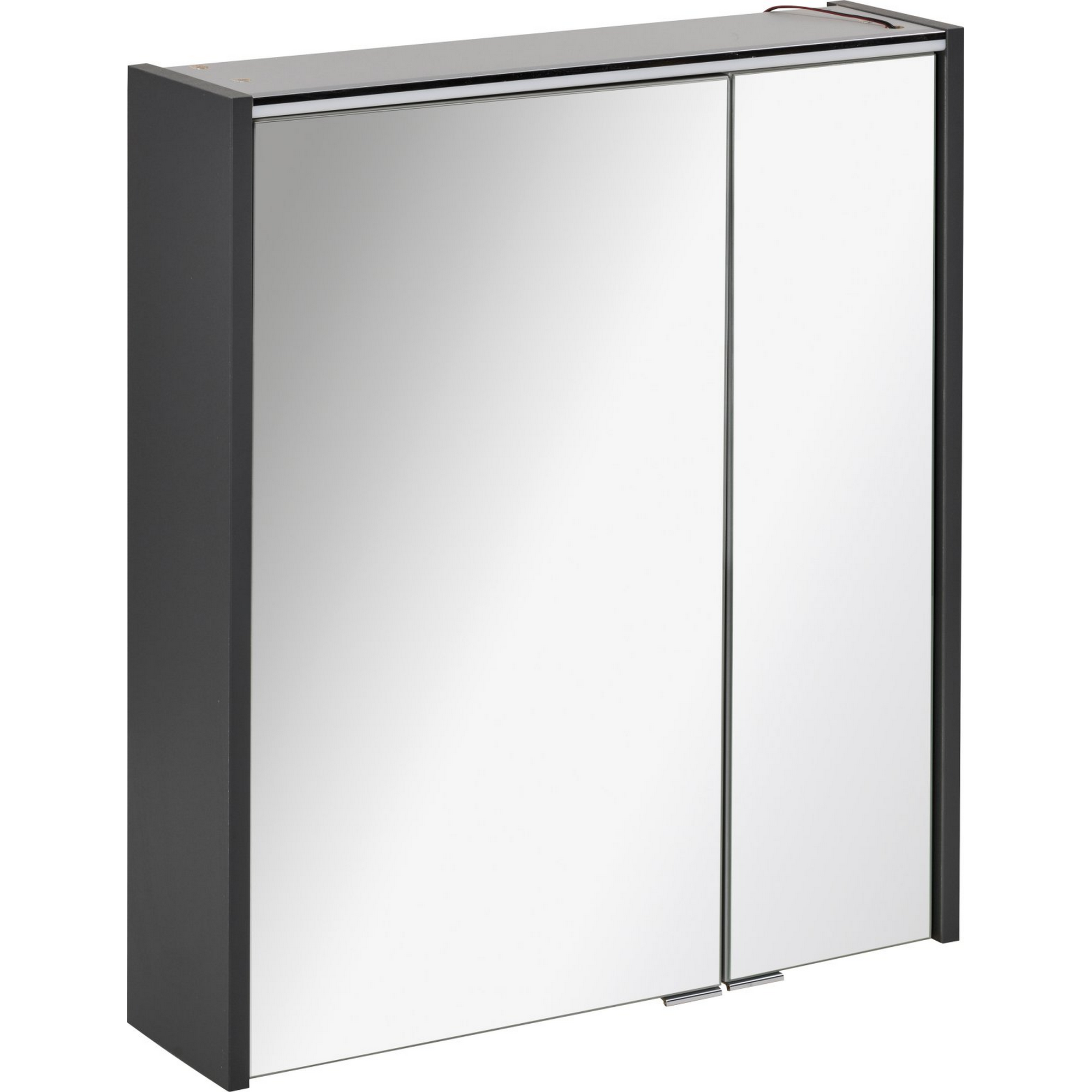LED-Spiegelschrank 'Denver' anthrazit 60 x 68,5 x 16 cm