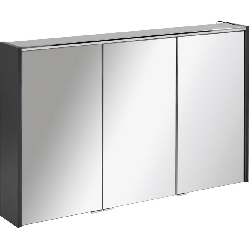 LED-Spiegelschrank 'Denver' anthrazit 110 x 68,5 x 16 cm
