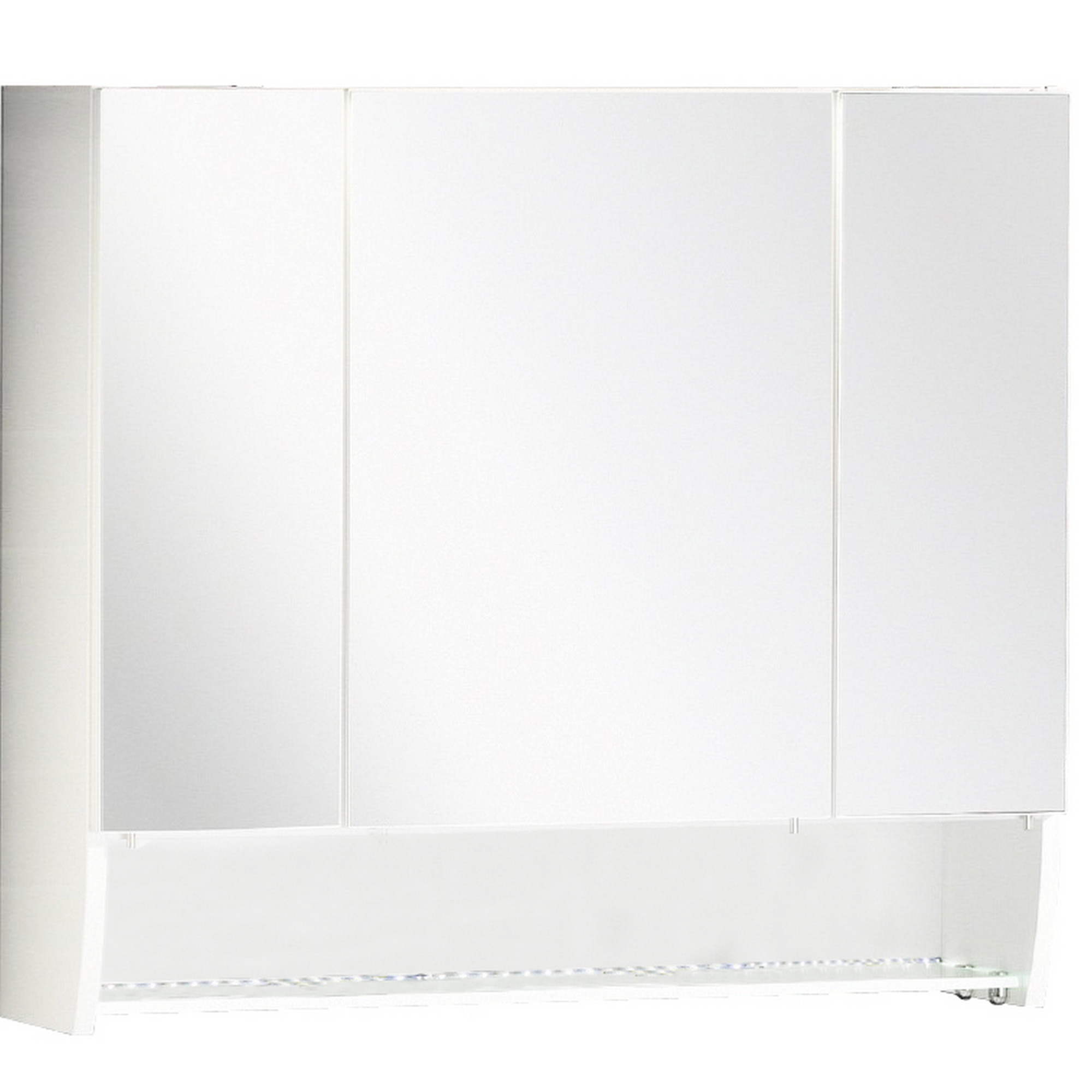 LED-Spiegelschrank 'Sceno' weiß glänzend 79,6 x 73 x 22,1 cm + product picture