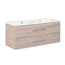 Waschbecken mit Unterschrank 'B.Clever' braun 120 x 50,8 x 46 cm
