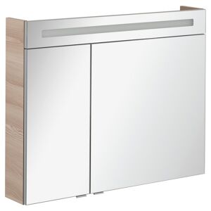 LED-Spiegelschrank 'B.Clever' braun 90 x 70,6 x 15,8 cm