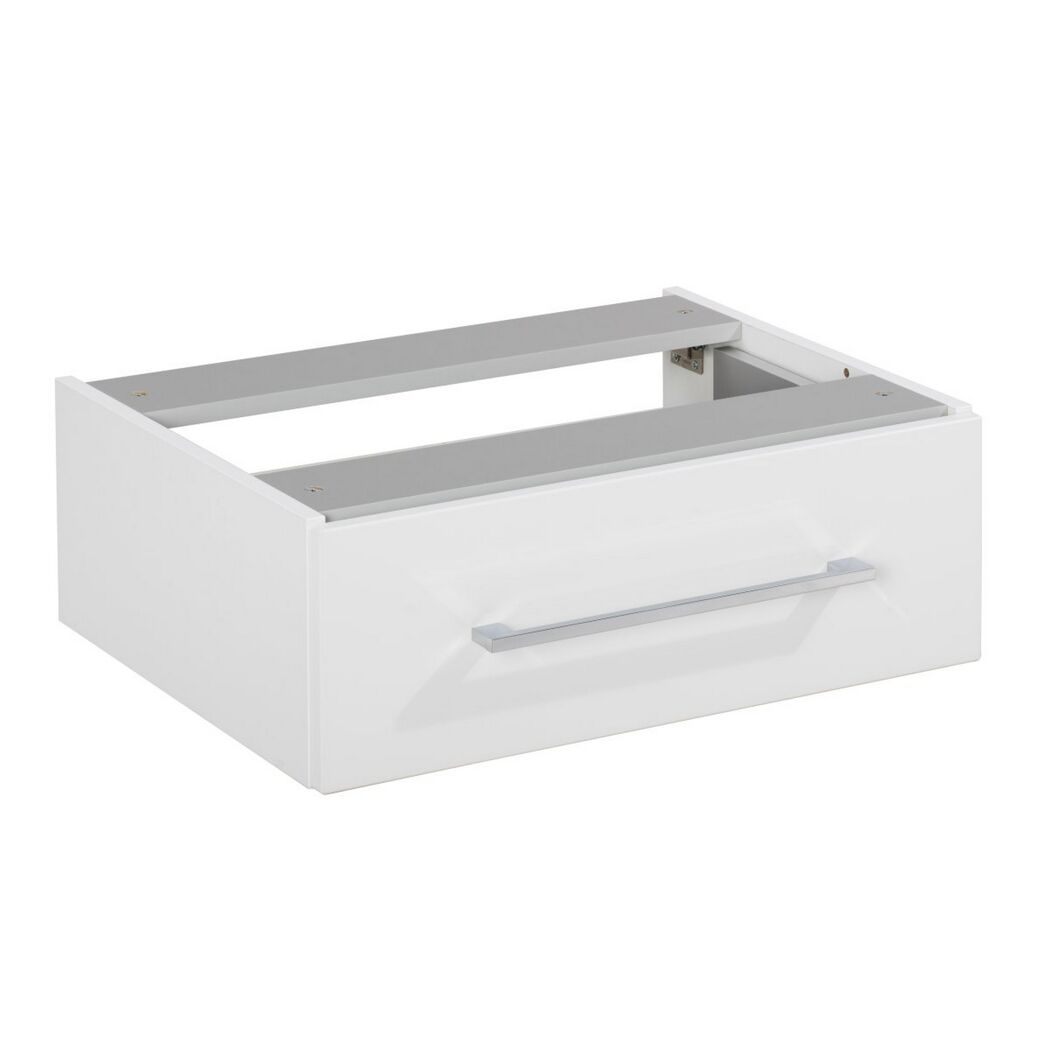 Weiße Schublade mit Metallgriff