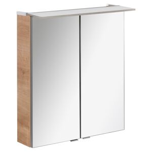 LED-Spiegelschrank 'B.Perfekt' braun 60 x 69,4 x 15,2 cm