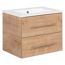 Waschbecken mit Unterschrank 'B.Perfekt' braun foliert 62 x 51 x 48 cm