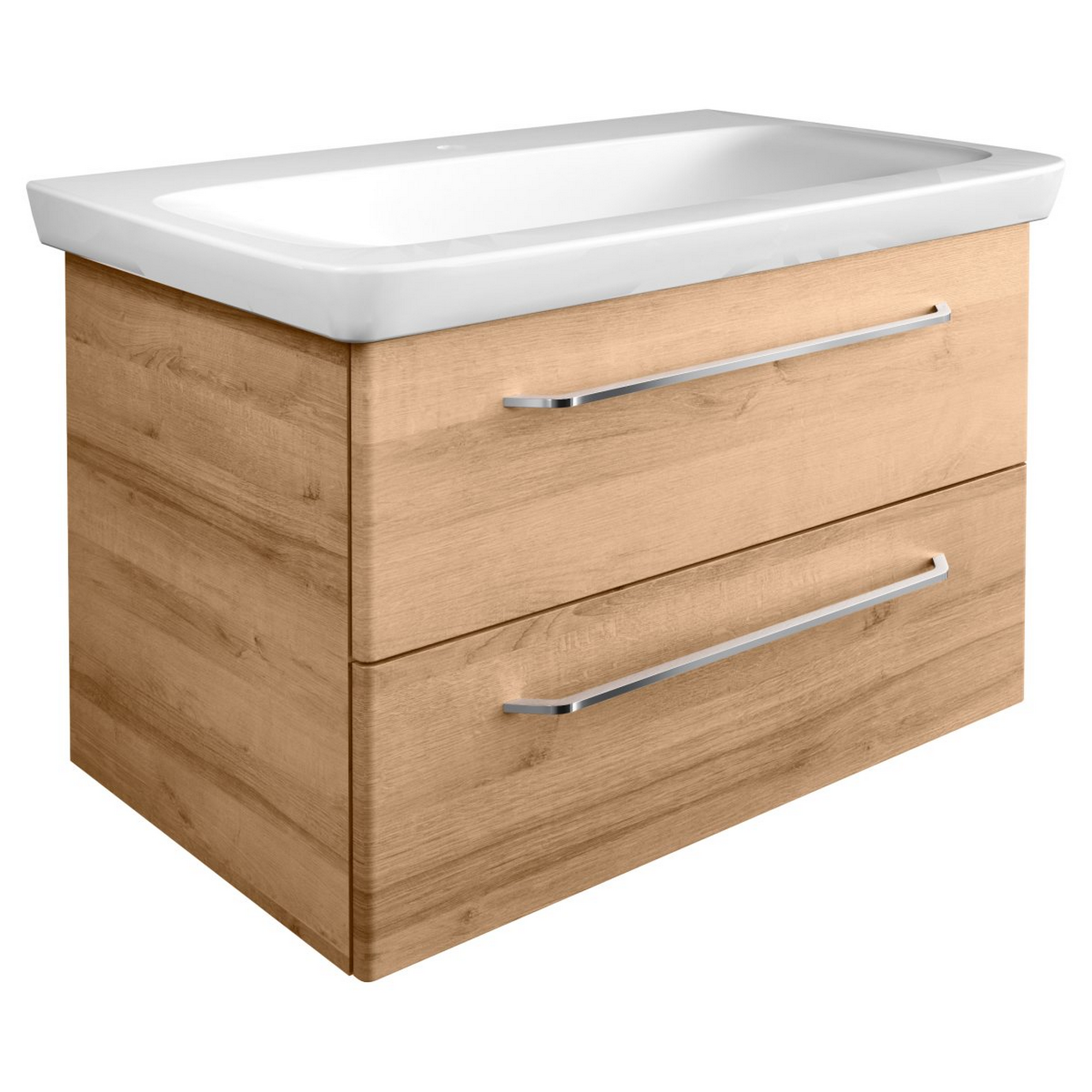 Waschbeckenunterschrank 'Milano' braun foliert 80 x 49,5 x 48 cm