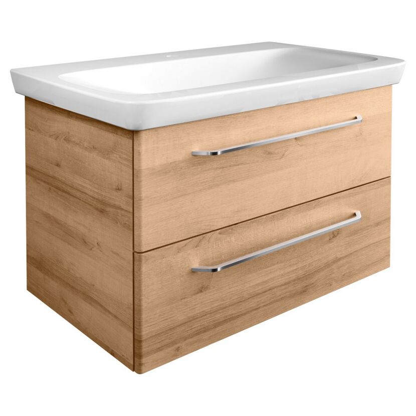 Waschbeckenunterschrank mit zwei Schubladen und Waschbecken