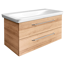 Waschbeckenunterschrank 'Milano' braun foliert 100 x 49,5 x 48 cm