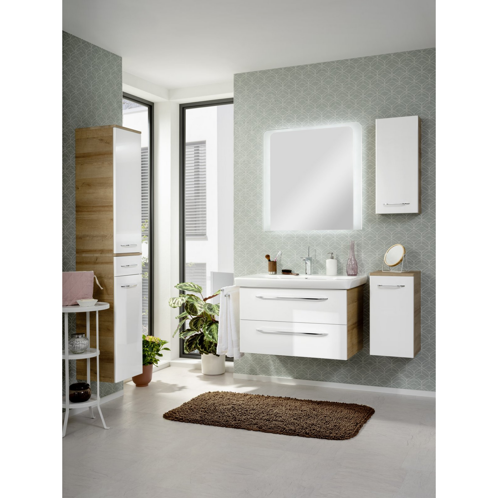 Hängeschrank 'Milano' asteiche/weiß 30 x 68 x 15,5 cm + product picture