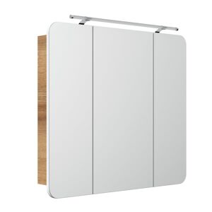 LED-Spiegelschrank 'Milano' braun 89,9 x 78 x 15,8 cm