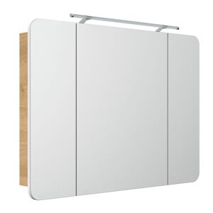 LED-Spiegelschrank 'Milano' braun 109,9 x 78 x 15,8 cm