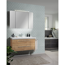 LED-Spiegelschrank 'Milano' braun 109,9 x 78 x 15,8 cm