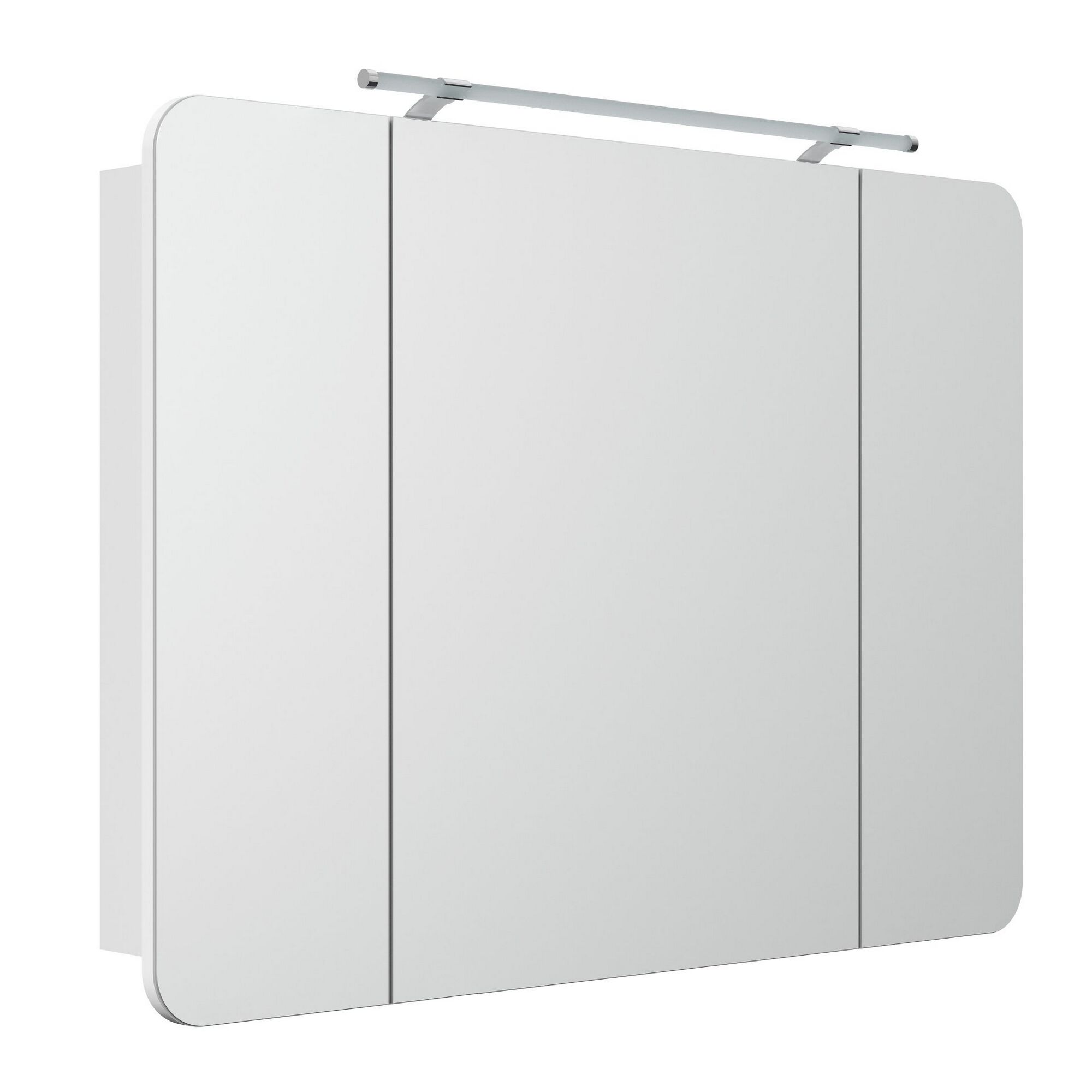 Weißer Spiegelschrank MILANO mit Lampe