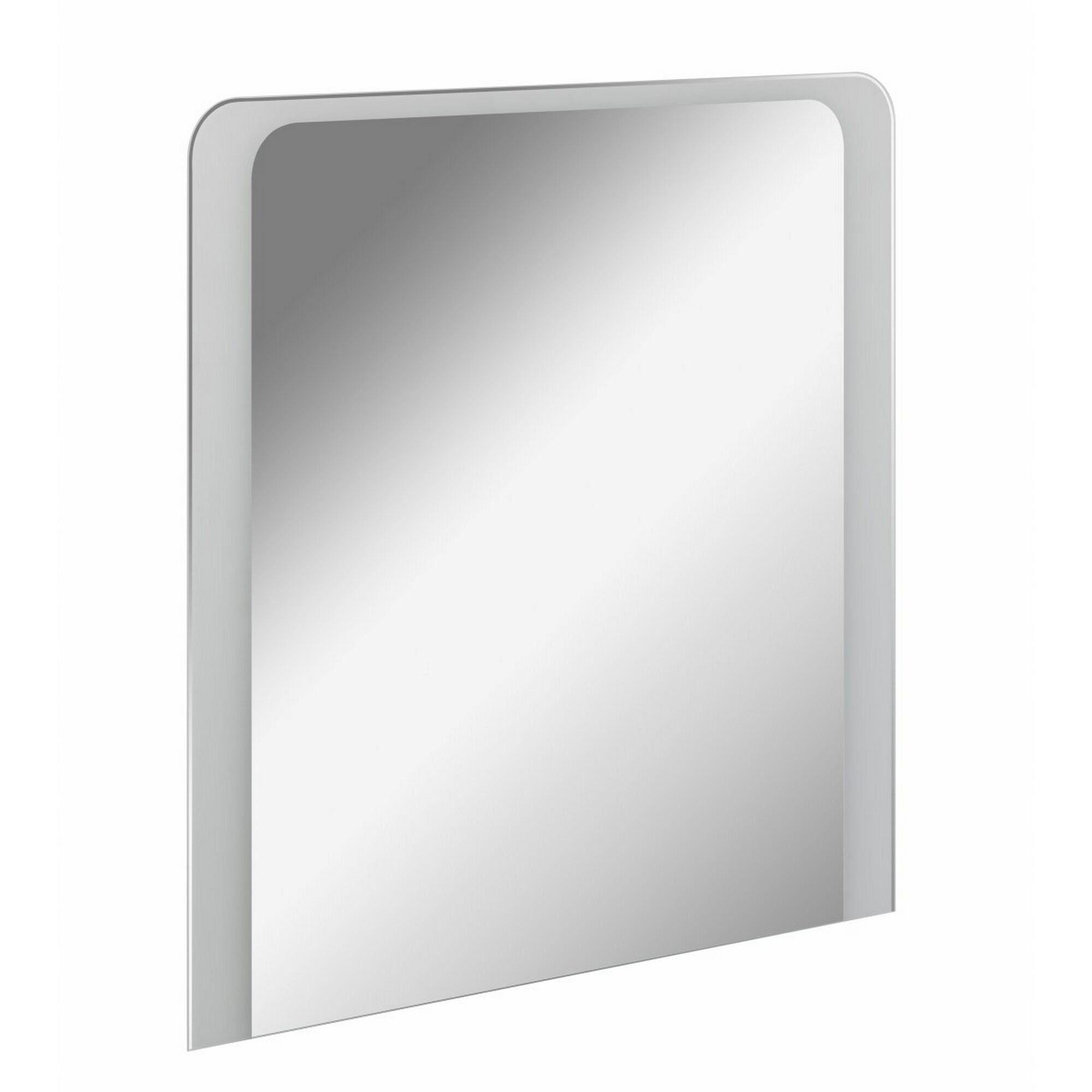 Quadratischer LED-Spiegel Milano mit abgerundeten Ecken