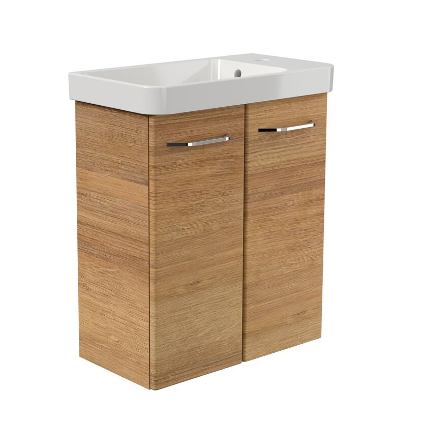Waschbeckenunterschrank mit zwei Türen und Waschbecken