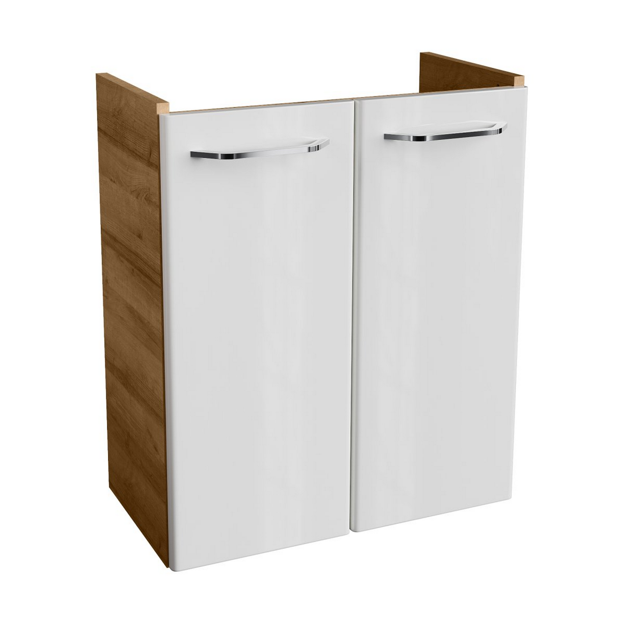 Waschbeckenunterschrank 'Milano' weiß, braun foliert 52 x 61 x 27,5 cm