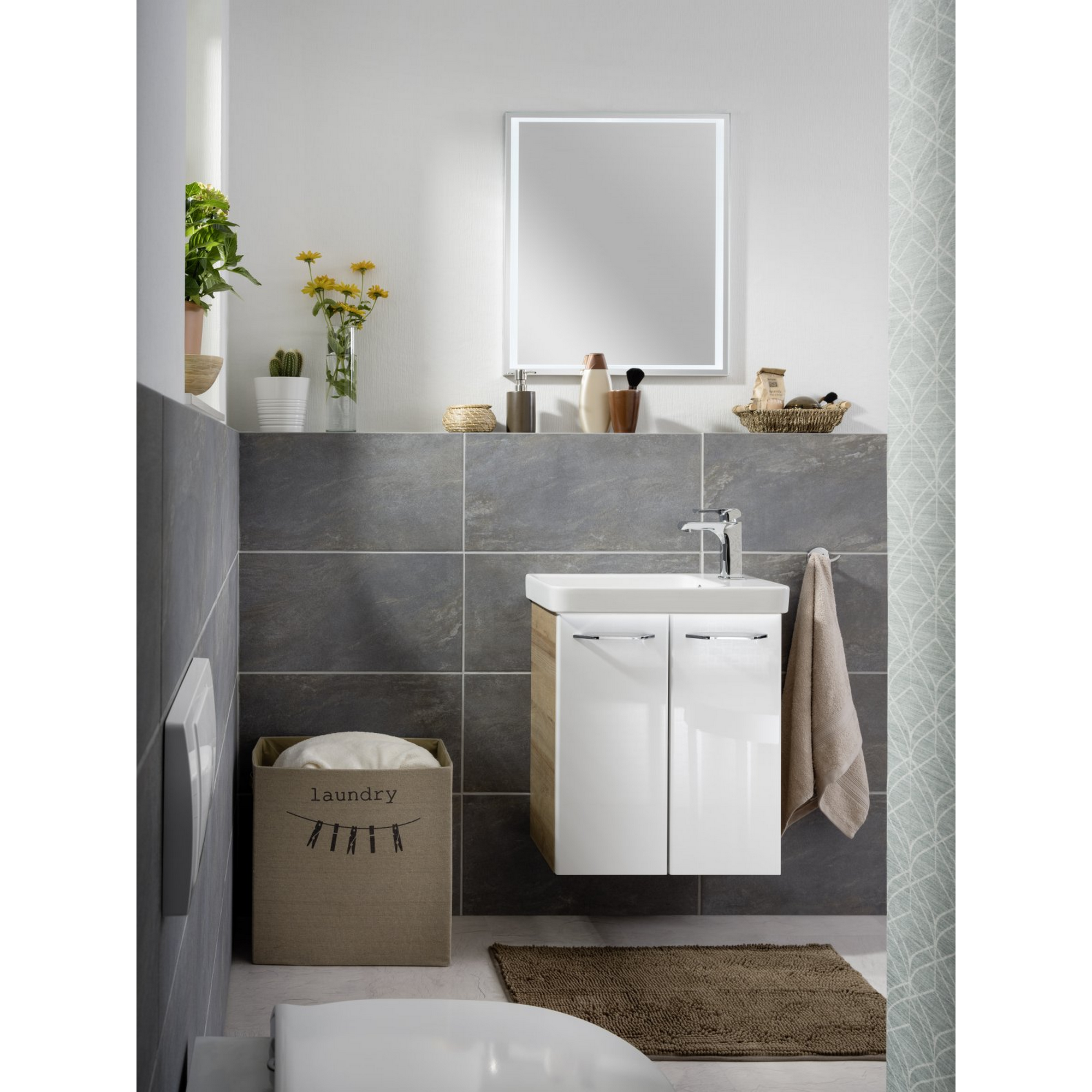 Waschtisch-Unterschrank 'Milano' weiß/Asteiche 52 x 61 x 27,5 cm + product picture