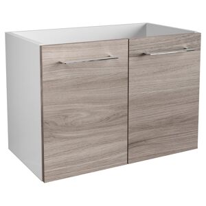Waschbeckenunterschrank 'Lima' weiß, braun 59 x 42 x 33 cm