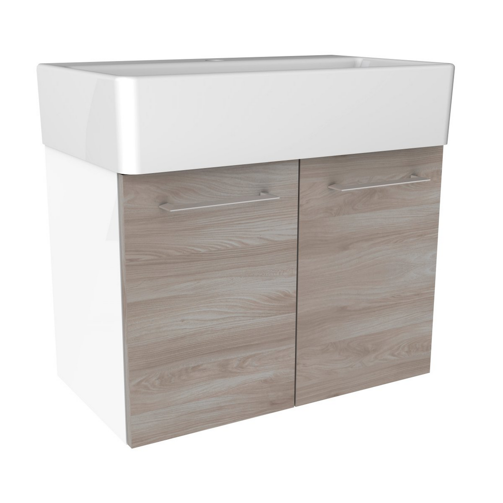 Waschbeckenunterschrank 'Lima' weiß, braun 59 x 42 x 33 cm + product picture