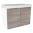 Waschbeckenunterschrank 'Lima' weiß, braun foliert 60 x 42 x 35 cm