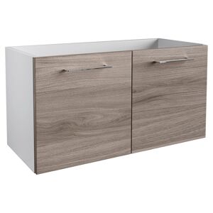 Waschbeckenunterschrank 'Lima' weiß, braun foliert 80 x 42 x 35 cm