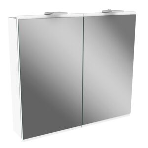 LED-Spiegelschrank 'Lima' weiß 80 x 71,2 x 15,3 cm