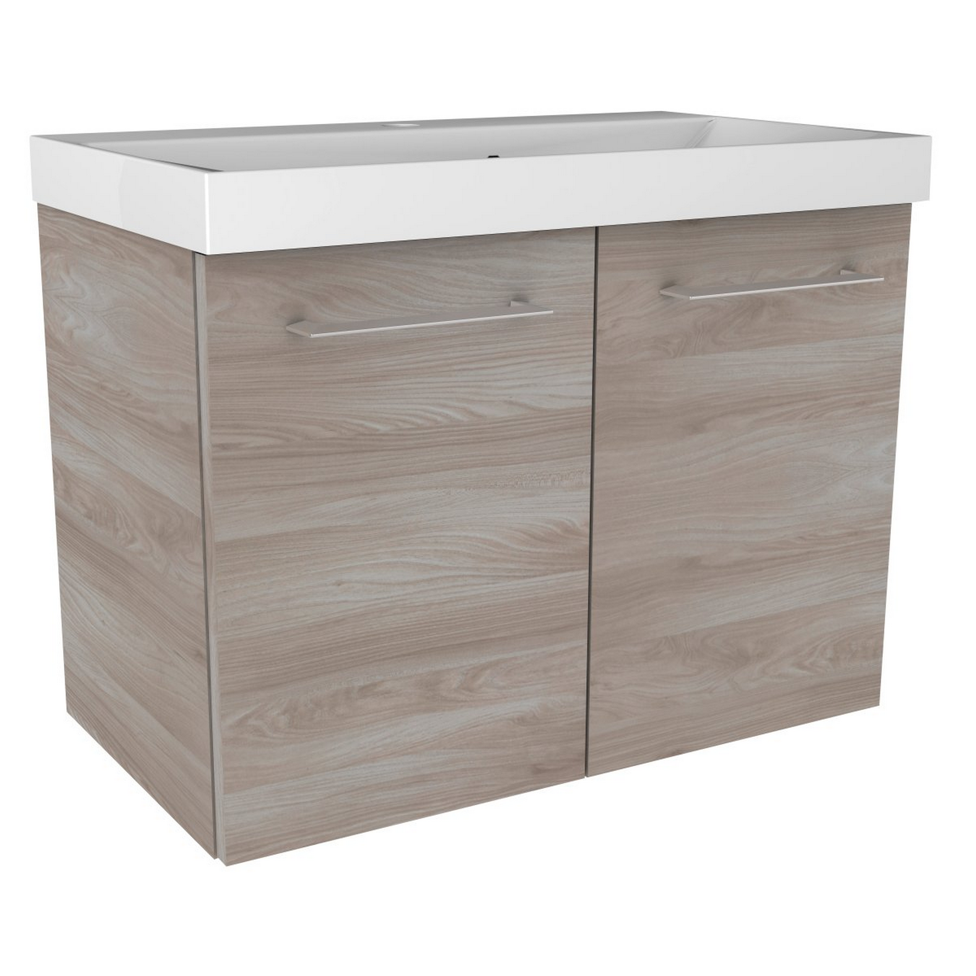 Waschbeckenunterschrank 'Lima' braun foliert 60 x 42 x 35 cm