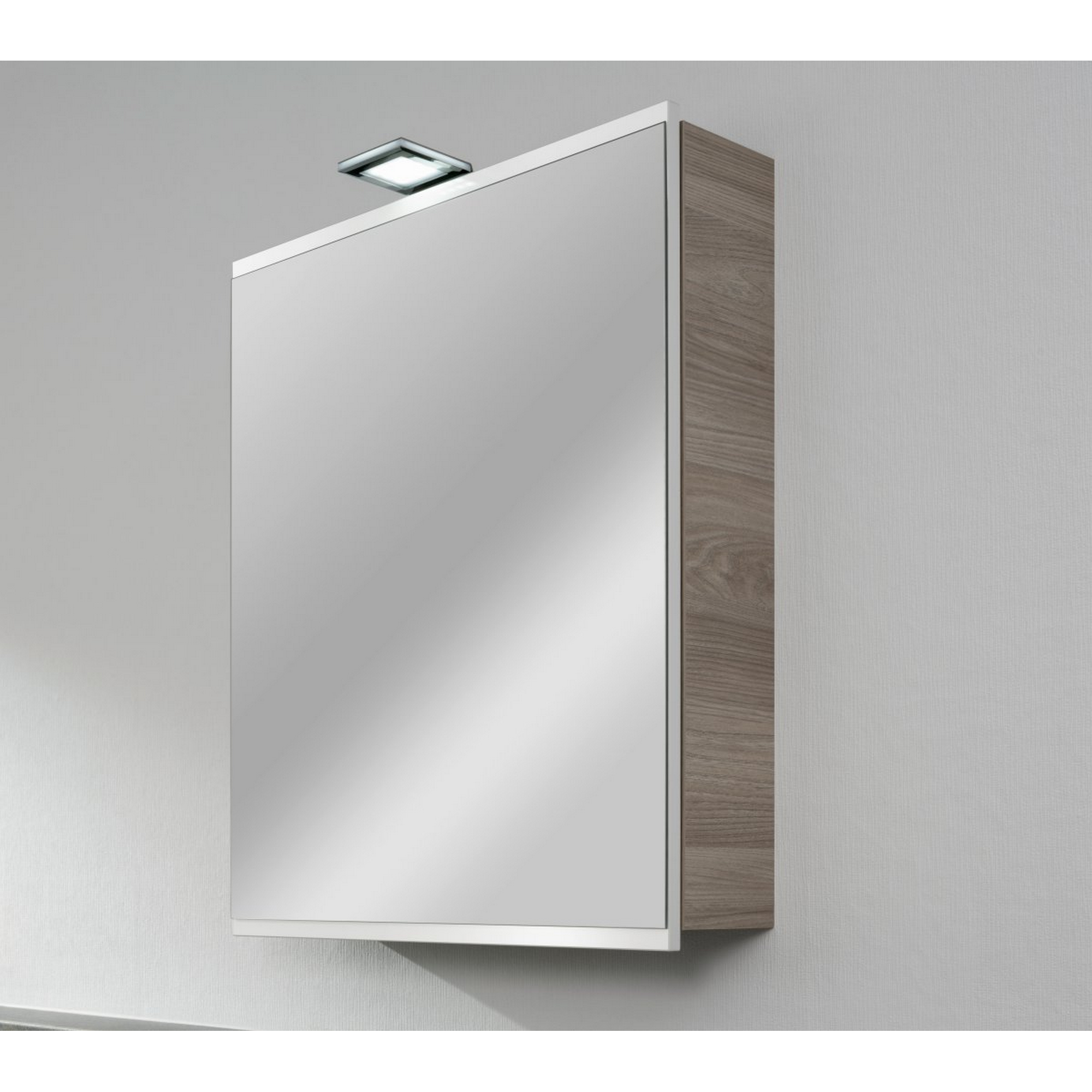 LED-Spiegelschrank 'Lima' grau, weiß 60 x 71,2 x 15,3 cm