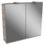 LED-Spiegelschrank 'Lima' braun 80 x 71,2 x 15,3 cm