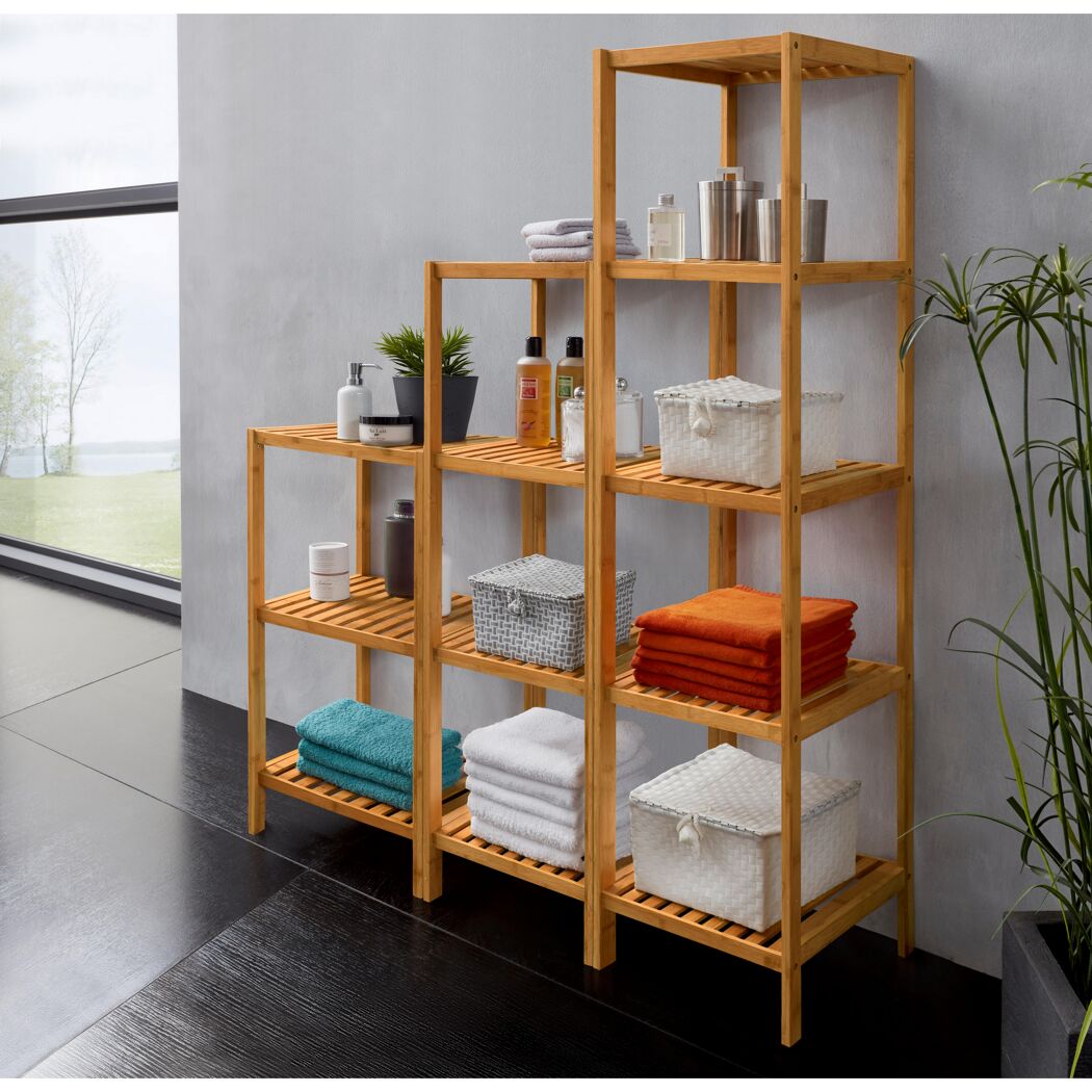 Badregal braun 34 x 80 x 33 cm