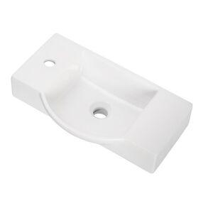 Waschbecken weiß 54,5 x 14,5 x 31,7 cm für Gäste-WC
