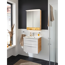 Waschbecken mit Unterschrank 'B.Style' braun, weiß glänzend 63,2 x 54,3 x 46 cm